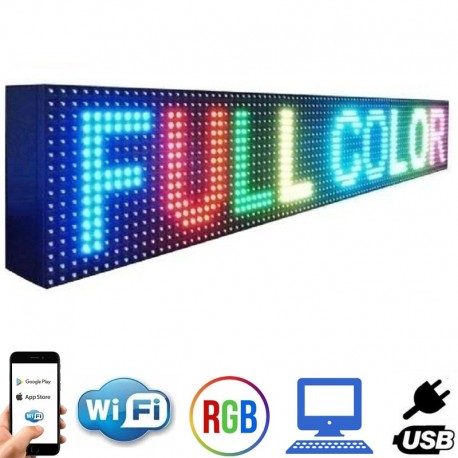 16x64 cm Çift Taraflı RGB LED Tabela