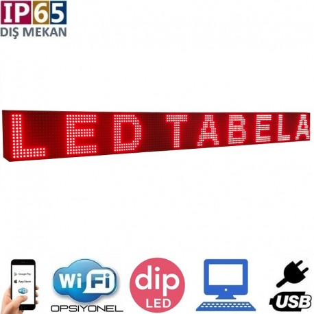 192x16 cm Dış Mekan Kayan Yazı LED Tabela | Kubilay Elektronik