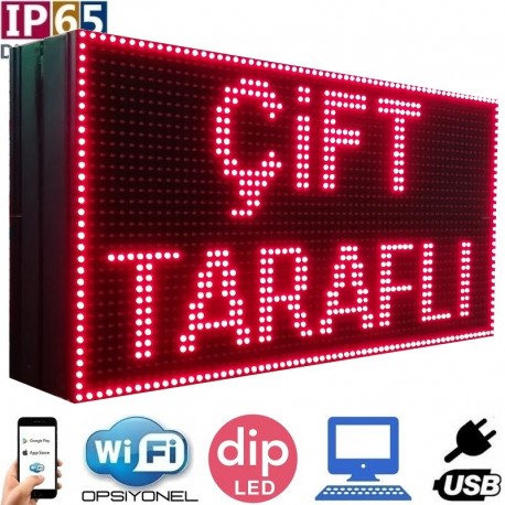 Çift Taraflı Led Tabela 64x32cm