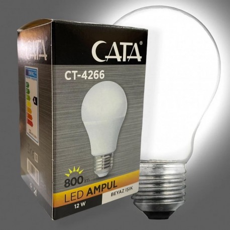 Cata 12W Beyaz Işık 6400K Led Ampul