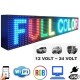 16x64 cm Wi-Fi'li Araç İçi Güzergah RGB (RENKLİ) LED Tabela